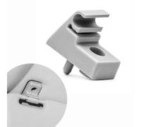 Sintrix Fab Gancho para parasol de coche compatible con Fiat Panda/500/Punto/Doblo, Abarth 500/595, Alfa Romeo Mito, Lancia Ypsilon, Citroën Nemo, fijación Pantina, OEM 735411088, gris