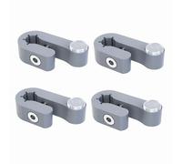 Sintrix Fab Juego de 4 soportes para estantes compatibles con vitrina IKEA DETOLF - Soportes para estantes de cristal, clips para estanterías con tuercas, tornillos y almohadillas de silicona