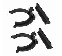 Sintrix Fab Soporte para zócalo compatible con IKEA Faktum Rationell - Juego de 2 clips + riel para zócalos negros - Base de cocina Soporte de pie de repuesto