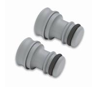 Sintrix Tapón de conector de manguera/tapa de extremo a prueba de fugas, compatible con accesorios de manguera de jardín Gardena 13/15 mm, enchufe con anillo de sellado