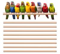 Sintuff 8 perchas de madera para pájaros para jaula, ranura de doble cabeza con un diámetro de 0.6 pulgadas, soporte de repuesto para loro, guacamayo, cacatúa, periquito (18 pulgadas)