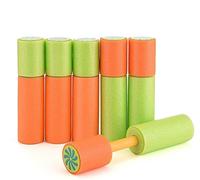 Sinwind Pistolas de Agua, Super Pistola de Espuma Goma Eva , Super Soaker Water Gun, Juguete Infantil para Batalla de Agua, Playa, Piscina, Jardin, Verde y Naranja, 6 unidades