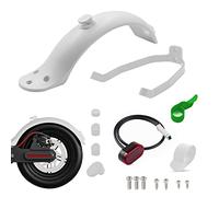 Sinxioer Guardabarros trasero para scooter, con luz trasera y levas de cambio, soporte para guardabarros con tornillos, para scooter M365/1S, guardabarros trasero (blanco)