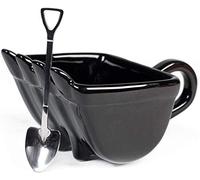 Sinye Abs Excavator Bucket Model Design Taza de café Novedad Taza de bebida Taza, Tazas de café con pala Cuchara Funny Digger Cake Recipiente Taza de té (Negro)