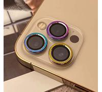 Sinye Anillo de Metal Anillo de Cobertura Total Protección de 360 Grados Lente de cámara Pantalla para iPhone 11/12 Pro MAX, Lente Premium Vidrio Templado, Antiarañazos A Prueba de Polvo