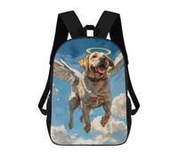 sinyumoney 17inch Angel Dog in Heaven Painting -6 Mochila Escolar Infantil Con Estampado 3D, Mochila Escolar Informal Para Niños De Primaria Y Secundaria