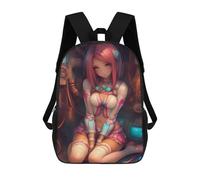sinyumoney 17inch Anime Girl in Setting Mochila Escolar Infantil Con Estampado 3D, Mochila Escolar Informal Para Niños De Primaria Y Secundaria