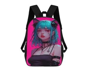 sinyumoney 17inch Anime Girl with Cat Ears Mochila Escolar Infantil Con Estampado 3D, Mochila Escolar Informal Para Niños De Primaria Y Secundaria