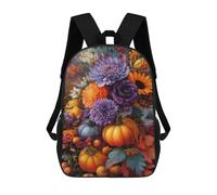 sinyumoney 17inch Autumn Harvest Bouquet-1 Mochila Escolar Infantil Con Estampado 3D, Mochila Escolar Informal Para Niños De Primaria Y Secundaria