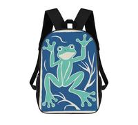 sinyumoney 17inch Blue Crazy Frog Mochila Escolar Infantil Con Estampado 3D, Mochila Escolar Informal Para Niños De Primaria Y Secundaria
