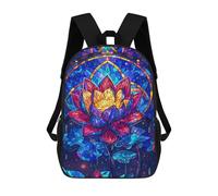 sinyumoney 17inch Celestial Lotus Bloom Mochila Escolar Infantil Con Estampado 3D, Mochila Escolar Informal Para Niños De Primaria Y Secundaria