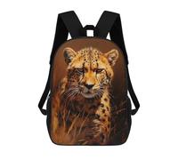 sinyumoney 17inch Cheetah Portrait Mochila Escolar Infantil Con Estampado 3D, Mochila Escolar Informal Para Niños De Primaria Y Secundaria