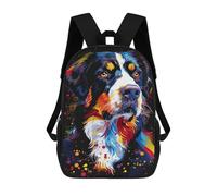 sinyumoney 17inch Colorful Bernese Mountain Dog Art Print Mochila Escolar Infantil Con Estampado 3D, Mochila Escolar Informal Para Niños De Primaria Y Secundaria