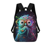 sinyumoney 17inch Colorful Octopus Art Print-15 Mochila Escolar Infantil Con Estampado 3D, Mochila Escolar Informal Para Niños De Primaria Y Secundaria