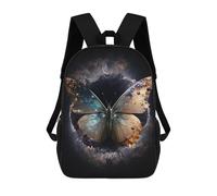sinyumoney 17inch Cosmic Butterfly Artwork Mochila Escolar Infantil Con Estampado 3D, Mochila Escolar Informal Para Niños De Primaria Y Secundaria