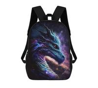 sinyumoney 17inch Cosmic Dragon Art Print-20 Mochila Escolar Infantil Con Estampado 3D, Mochila Escolar Informal Para Niños De Primaria Y Secundaria