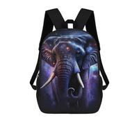 sinyumoney 17inch Cosmic Elephant Art Print-9 Mochila Escolar Infantil Con Estampado 3D, Mochila Escolar Informal Para Niños De Primaria Y Secundaria