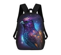 sinyumoney 17inch Cosmic Feathered Companion-4 Mochila Escolar Infantil Con Estampado 3D, Mochila Escolar Informal Para Niños De Primaria Y Secundaria