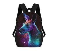 sinyumoney 17inch Cosmic Kangaroo Portrait-14 Mochila Escolar Infantil Con Estampado 3D, Mochila Escolar Informal Para Niños De Primaria Y Secundaria
