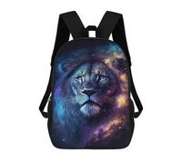 sinyumoney 17inch Cosmic Lion Portrait Artwork Mochila Escolar Infantil Con Estampado 3D, Mochila Escolar Informal Para Niños De Primaria Y Secundaria
