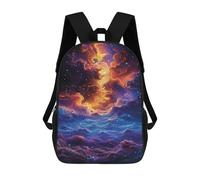 sinyumoney 17inch Cosmic Nebula Painting Mochila Escolar Infantil Con Estampado 3D, Mochila Escolar Informal Para Niños De Primaria Y Secundaria