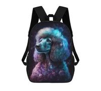sinyumoney 17inch Cosmic Poodle Art Print Mochila Escolar Infantil Con Estampado 3D, Mochila Escolar Informal Para Niños De Primaria Y Secundaria