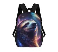 sinyumoney 17inch Cosmic Sloth Portrait-19 Mochila Escolar Infantil Con Estampado 3D, Mochila Escolar Informal Para Niños De Primaria Y Secundaria