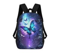 sinyumoney 17inch Enchanted Butterfly Garden Mochila Escolar Infantil Con Estampado 3D, Mochila Escolar Informal Para Niños De Primaria Y Secundaria