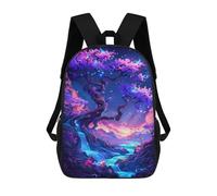 sinyumoney 17inch Enchanted Forest Waterfall Mochila Escolar Infantil Con Estampado 3D, Mochila Escolar Informal Para Niños De Primaria Y Secundaria