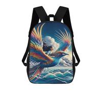 sinyumoney 17inch Fantasy Phoenix Flight Over Ocean Mochila Escolar Infantil Con Estampado 3D, Mochila Escolar Informal Para Niños De Primaria Y Secundaria
