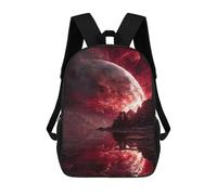 sinyumoney 17inch Fiery Planet Reflections -1 Mochila Escolar Infantil Con Estampado 3D, Mochila Escolar Informal Para Niños De Primaria Y Secundaria