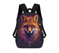 sinyumoney 17inch Fox Spirit Art Print Mochila Escolar Infantil Con Estampado 3D, Mochila Escolar Informal Para Niños De Primaria Y Secundaria