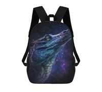 sinyumoney 17inch Galactic Crocodile Head-1 Mochila Escolar Infantil Con Estampado 3D, Mochila Escolar Informal Para Niños De Primaria Y Secundaria