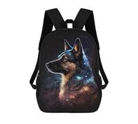 sinyumoney 17inch Galactic Dog Portrait Mochila Escolar Infantil Con Estampado 3D, Mochila Escolar Informal Para Niños De Primaria Y Secundaria