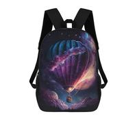 sinyumoney 17inch Galactic Hot Air Balloon Adventure -1 Mochila Escolar Infantil Con Estampado 3D, Mochila Escolar Informal Para Niños De Primaria Y Secundaria