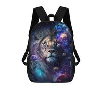 sinyumoney 17inch Galactic Lion Majesty -9 Mochila Escolar Infantil Con Estampado 3D, Mochila Escolar Informal Para Niños De Primaria Y Secundaria