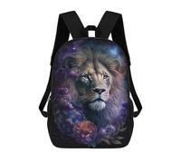 sinyumoney 17inch Galactic Lion Majesty Art Print Mochila Escolar Infantil Con Estampado 3D, Mochila Escolar Informal Para Niños De Primaria Y Secundaria