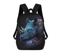 sinyumoney 17inch Galactic Rhino Art Print Mochila Escolar Infantil Con Estampado 3D, Mochila Escolar Informal Para Niños De Primaria Y Secundaria