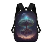 sinyumoney 17inch Galactic Tree Of Life Mochila Escolar Infantil Con Estampado 3D, Mochila Escolar Informal Para Niños De Primaria Y Secundaria