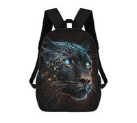 sinyumoney 17inch Glowing Leopard Portrait-1 Mochila Escolar Infantil Con Estampado 3D, Mochila Escolar Informal Para Niños De Primaria Y Secundaria