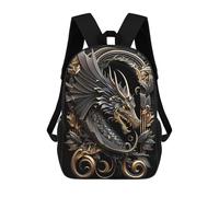 sinyumoney 17inch Legendary Black Dragon Mochila Escolar Infantil Con Estampado 3D, Mochila Escolar Informal Para Niños De Primaria Y Secundaria