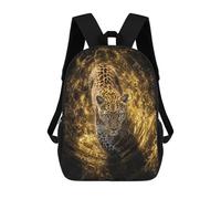 sinyumoney 17inch Leopard in Golden Water Mochila Escolar Infantil Con Estampado 3D, Mochila Escolar Informal Para Niños De Primaria Y Secundaria