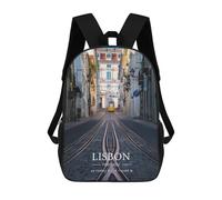 sinyumoney 17inch LISBON Mochila Escolar Infantil Con Estampado 3D, Mochila Escolar Informal Para Niños De Primaria Y Secundaria