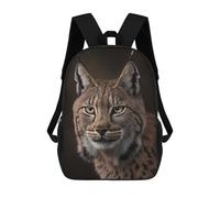 sinyumoney 17inch Lynx Portrait Mochila Escolar Infantil Con Estampado 3D, Mochila Escolar Informal Para Niños De Primaria Y Secundaria