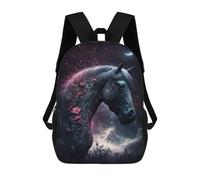 sinyumoney 17inch Magical Celestial Horse Mochila Escolar Infantil Con Estampado 3D, Mochila Escolar Informal Para Niños De Primaria Y Secundaria