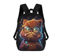 sinyumoney 17inch Magical Glowing Cat Glasses Mochila Escolar Infantil Con Estampado 3D, Mochila Escolar Informal Para Niños De Primaria Y Secundaria