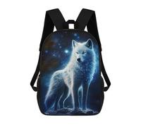 sinyumoney 17inch Magical Wolf Art Print -1 Mochila Escolar Infantil Con Estampado 3D, Mochila Escolar Informal Para Niños De Primaria Y Secundaria