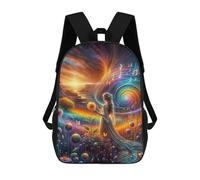 sinyumoney 17inch Melody of Heart Mochila Escolar Infantil Con Estampado 3D, Mochila Escolar Informal Para Niños De Primaria Y Secundaria