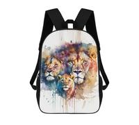sinyumoney 17inch Mochila Escolar Para Niñas A Family of Lions Mochila Escolar Impresa En 3D Para Niños Mochila Informal Para El Día A Día Para Estudiantes De Secundaria