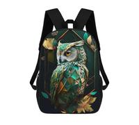 sinyumoney 17inch Mochila Escolar Para Niñas Abstract Geometric Owl Mochila Escolar Impresa En 3D Para Niños Mochila Informal Para El Día A Día Para Estudiantes De Secundaria